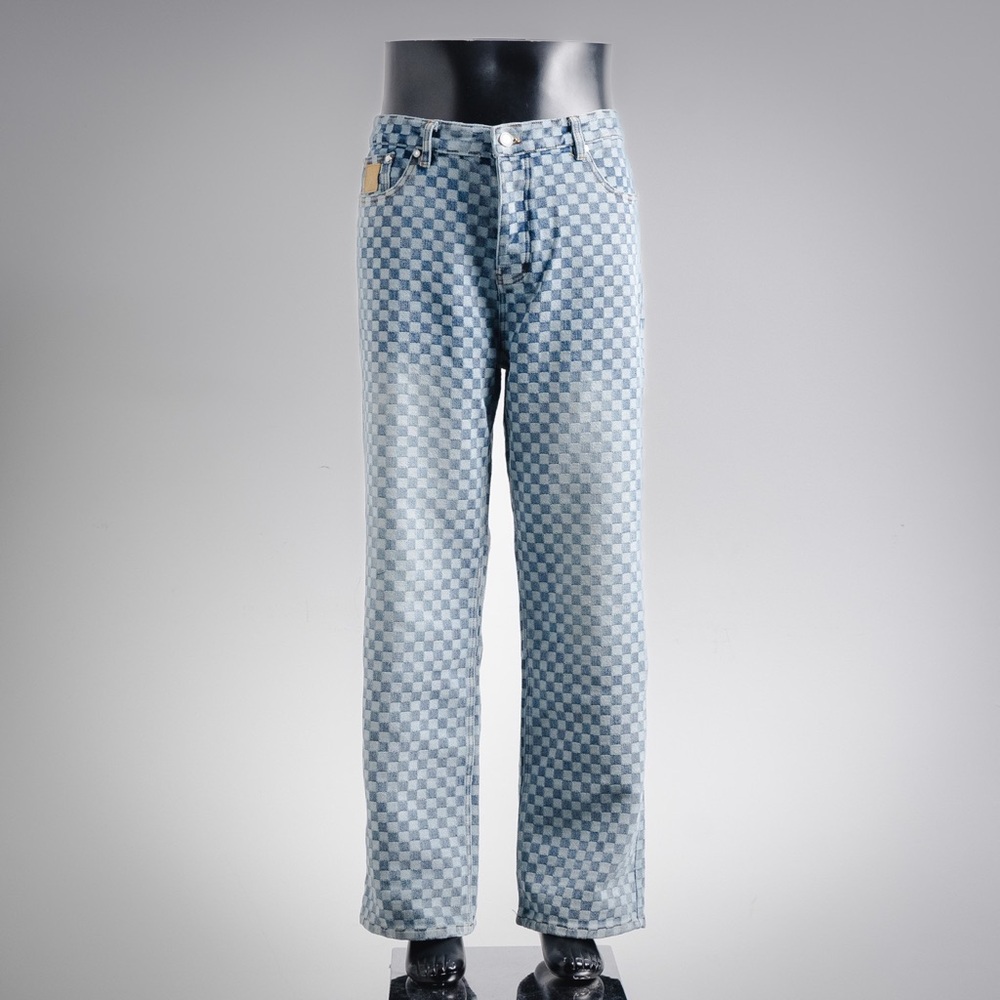 Louis Vuitton Damier Straight Leg Jeans